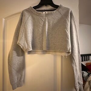 Gray Cropped Sweatshirt